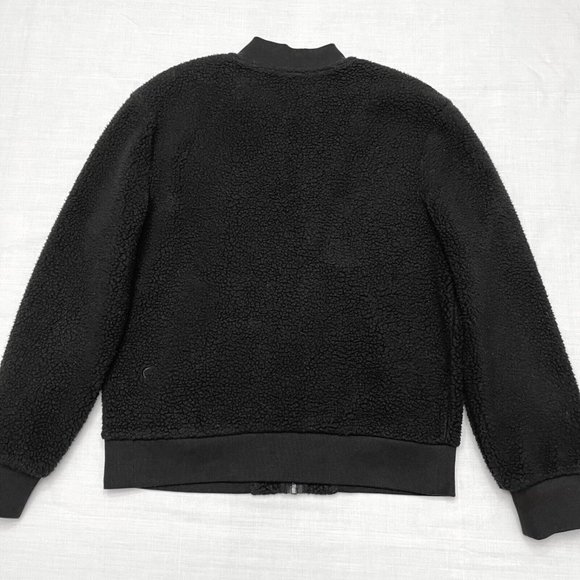 Zyia Black Leopard Flying V Fleece Jacket Size Medium - Picture 5 of 5